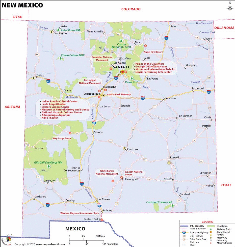 Map of New Mexico