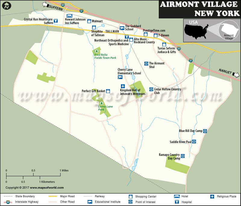 Airmont Village Ny Map 
