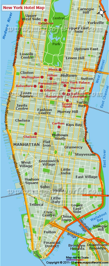 New York Hotels Map