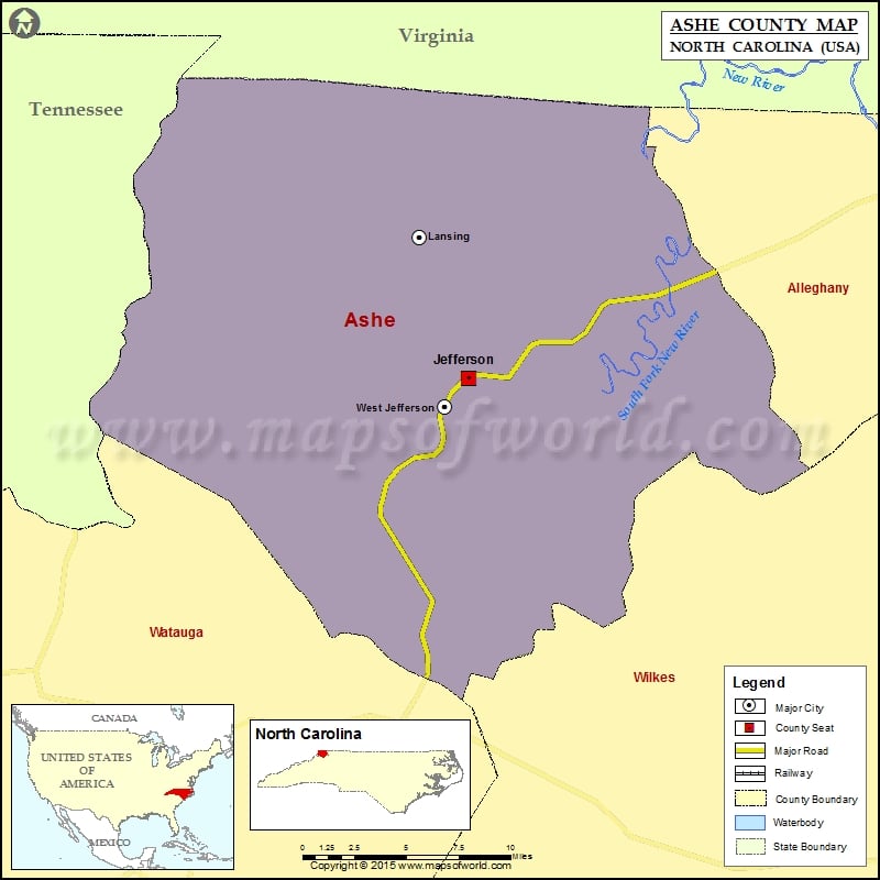 Ashe County Map