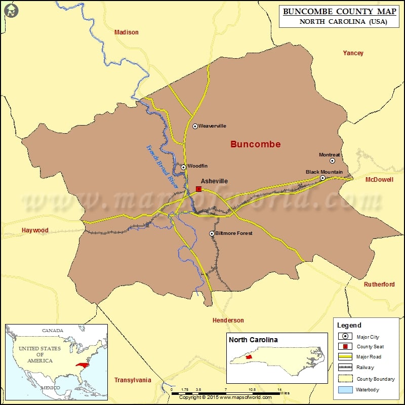 Buncombe County Map