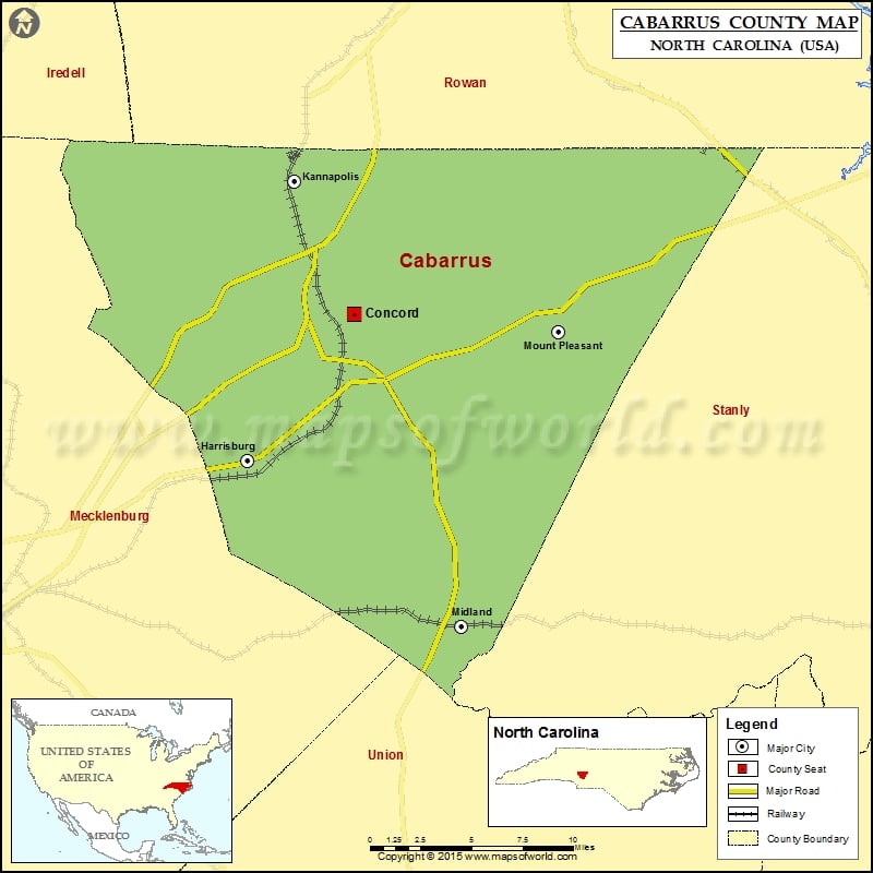 Cabarrus County Map