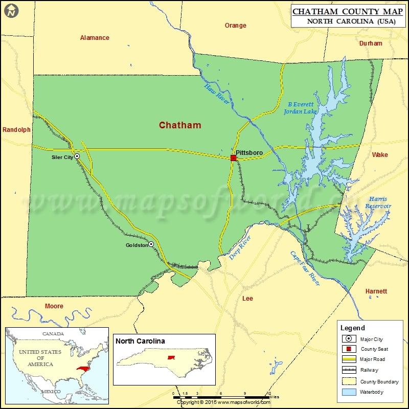 Chatham County Map