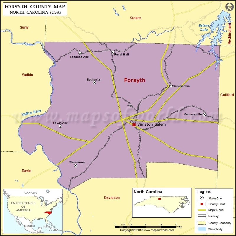 Forsyth County Map