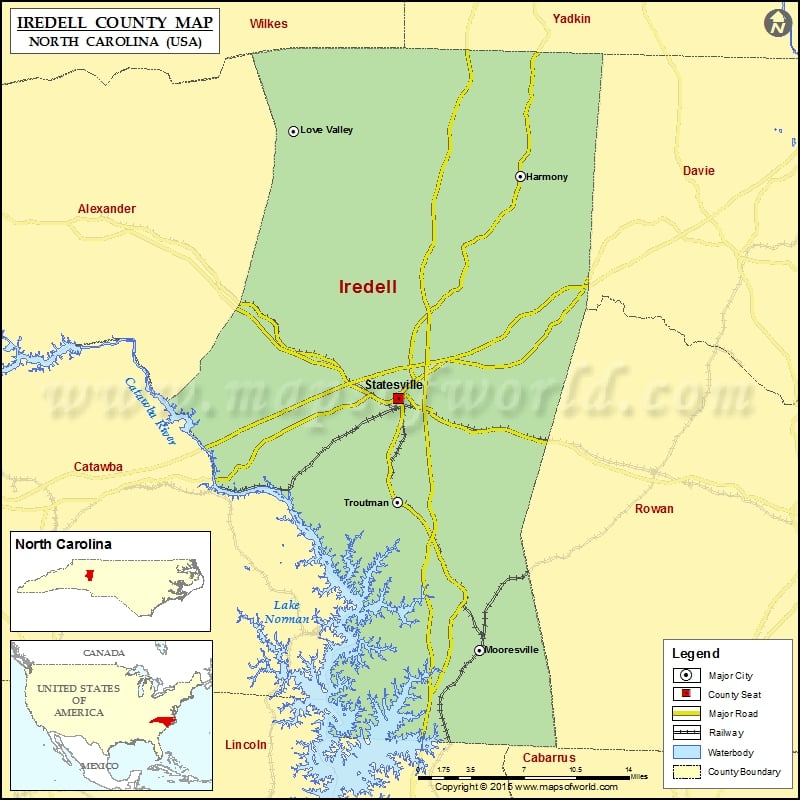 Iredell County Map