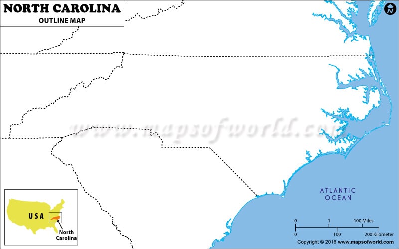 Blank Map of North Carolina