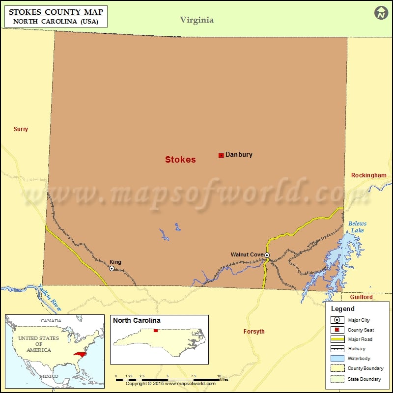 Stokes County Map