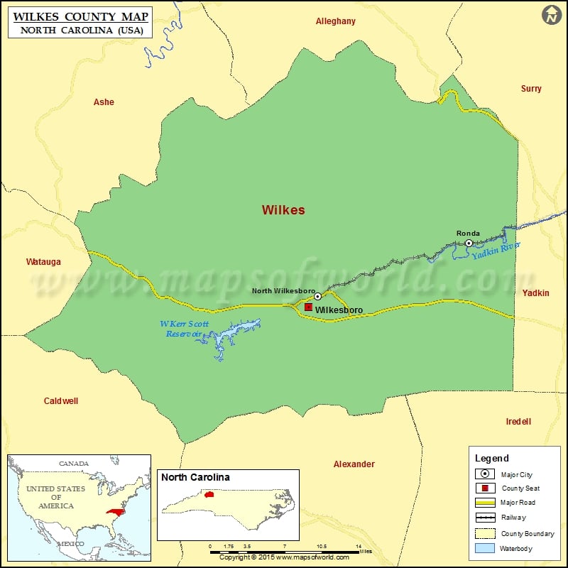 Wilkes County Map