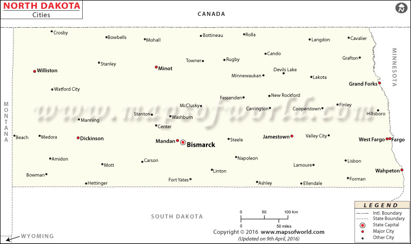 Nd Map With Cities North Dakota Map With Cities – Usa States