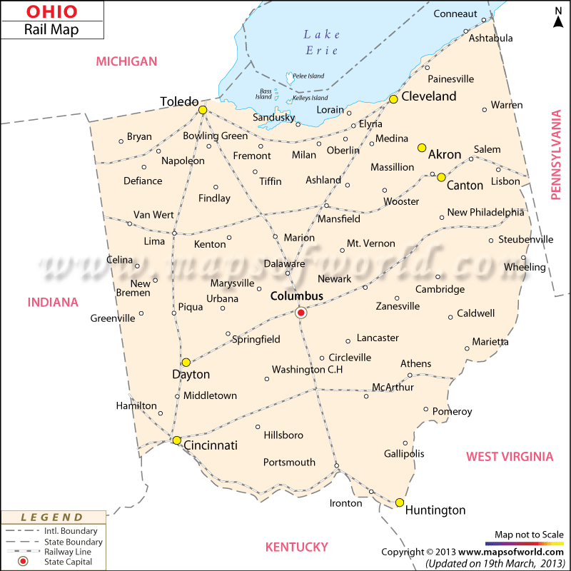 Ohio Rail Map