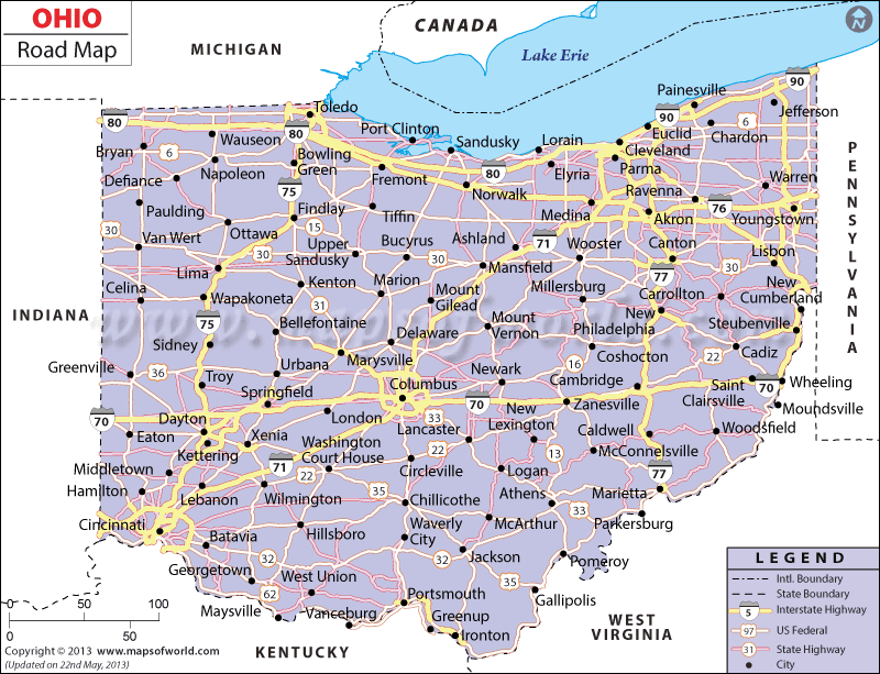 Ohio Road Map