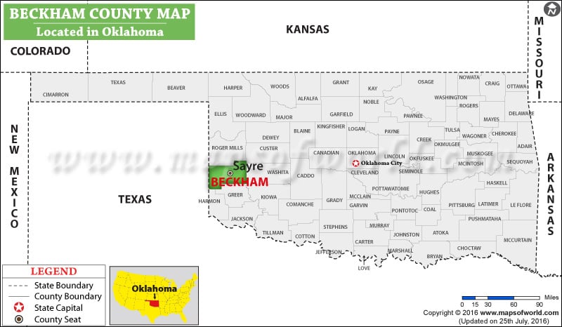 Alfalfa County Map, Oklahoma