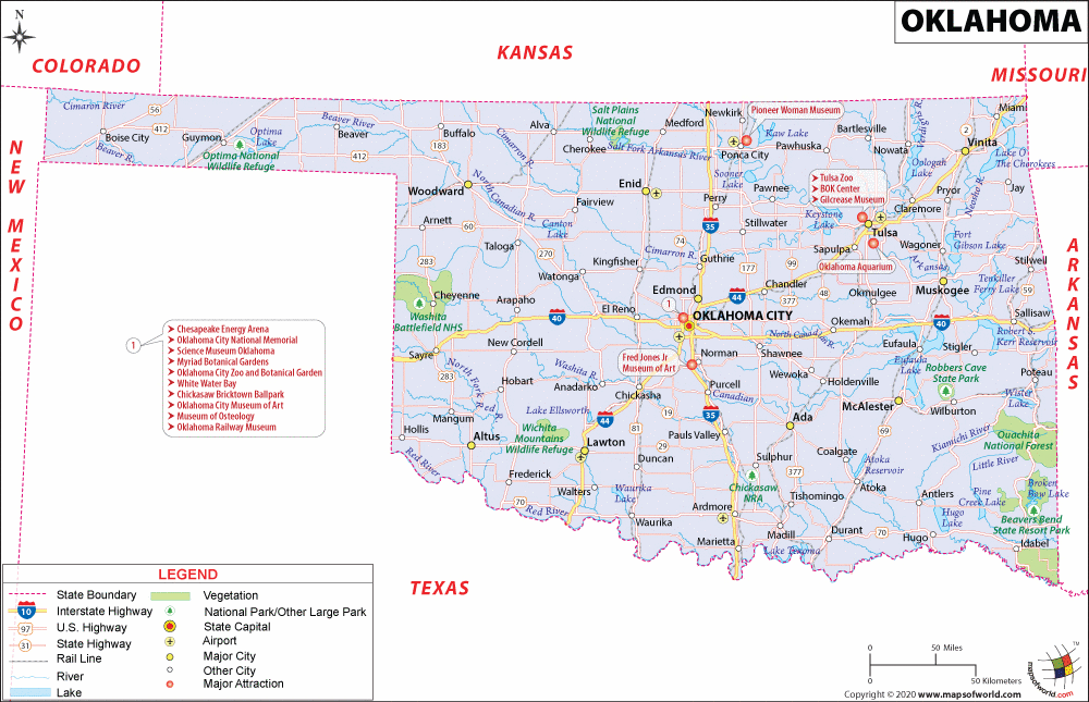 Map of Oklahoma