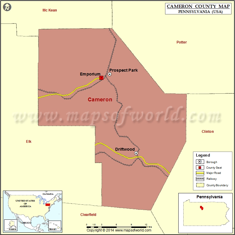 Cameron County Map 