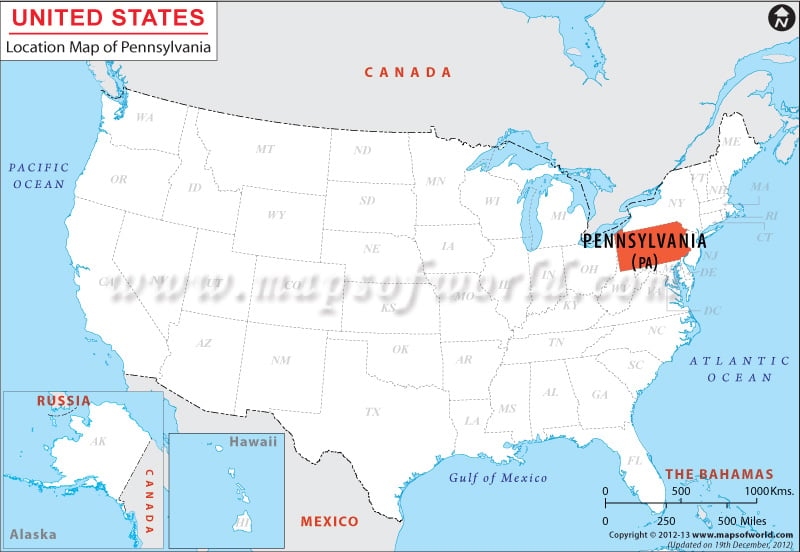 Where is Pennsylvania located?