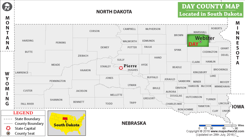 Day County Map, South Dakota