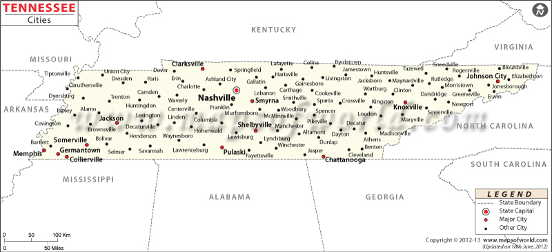 Map Of Tennessee With Cities And Towns Map Of Tennessee Cities – Usa States