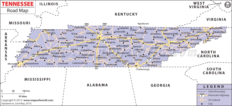 Tennessee Road Map