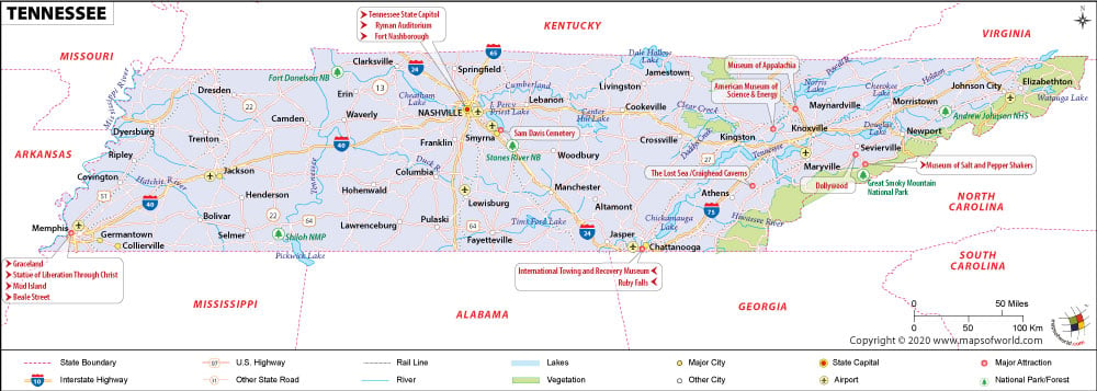 Tennessee State Map