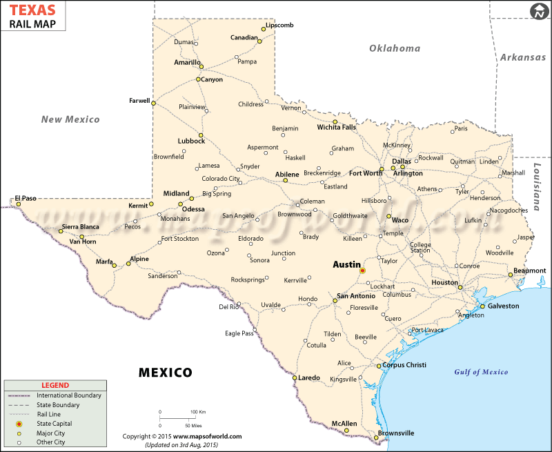 Texas Railroad Map