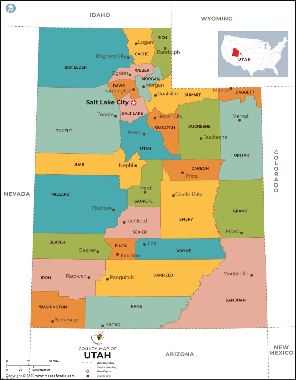 Utah County Map