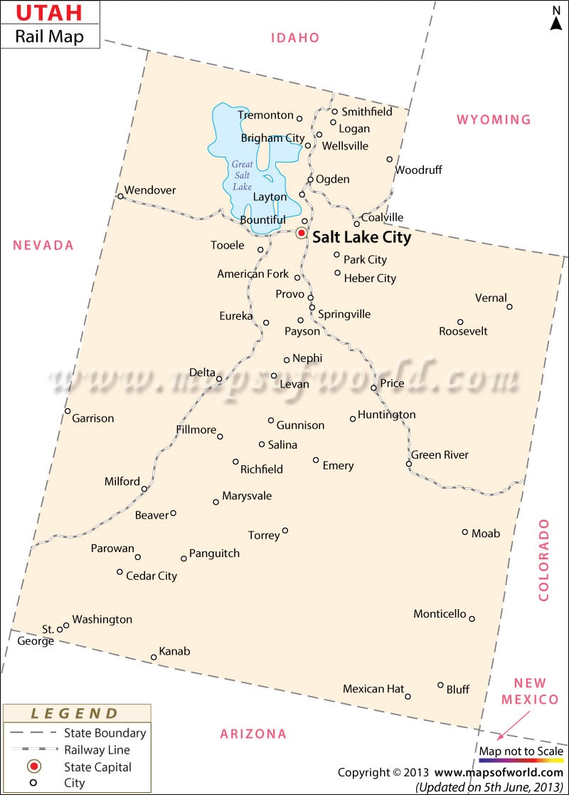 Utah Rail Map