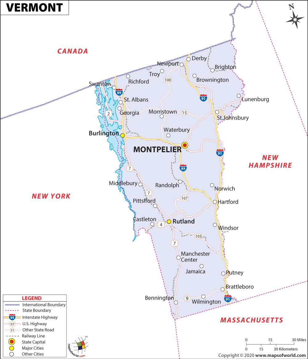 Map of Vermont