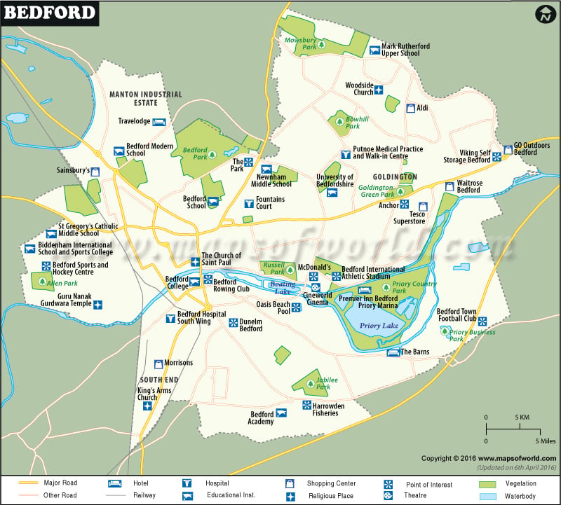 Bedford City Map, Virginia
