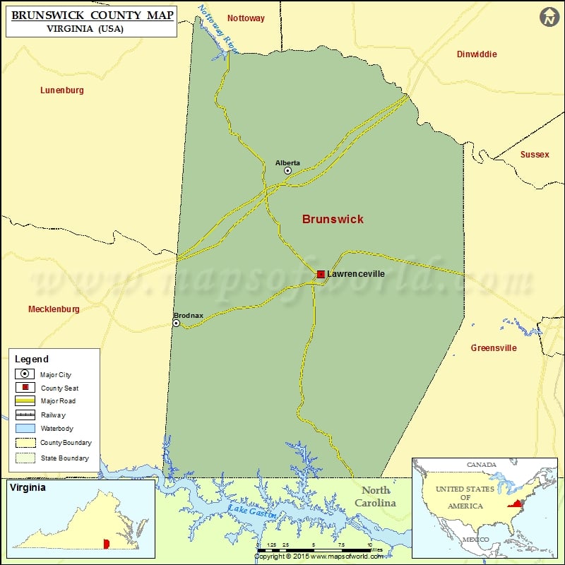 Brunswick County Map