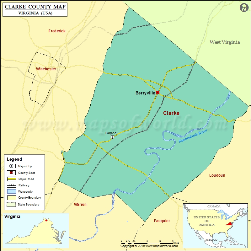 Clarke County Va Map Clarke County Map – Usa States
