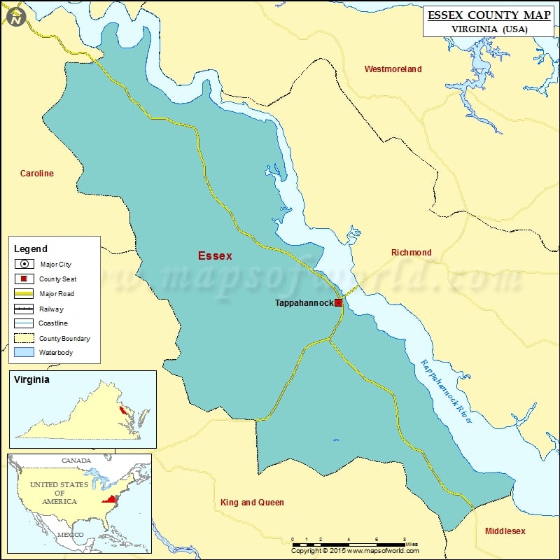 essex county map virginia. 