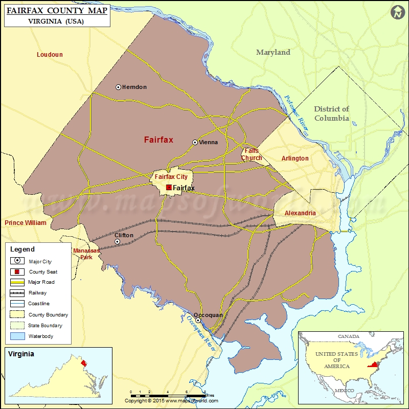 Fairfax County Map Virginia