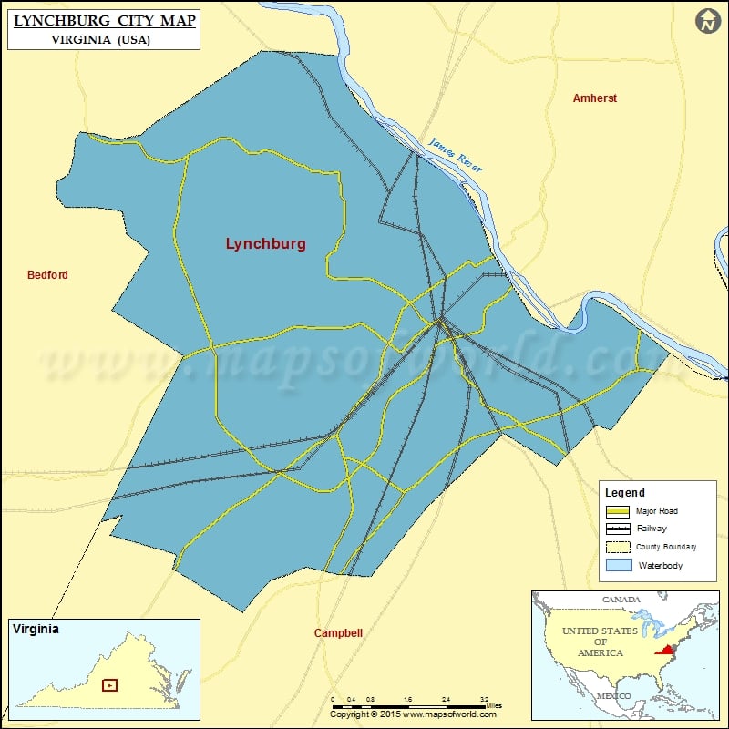 Lynchburg County Map