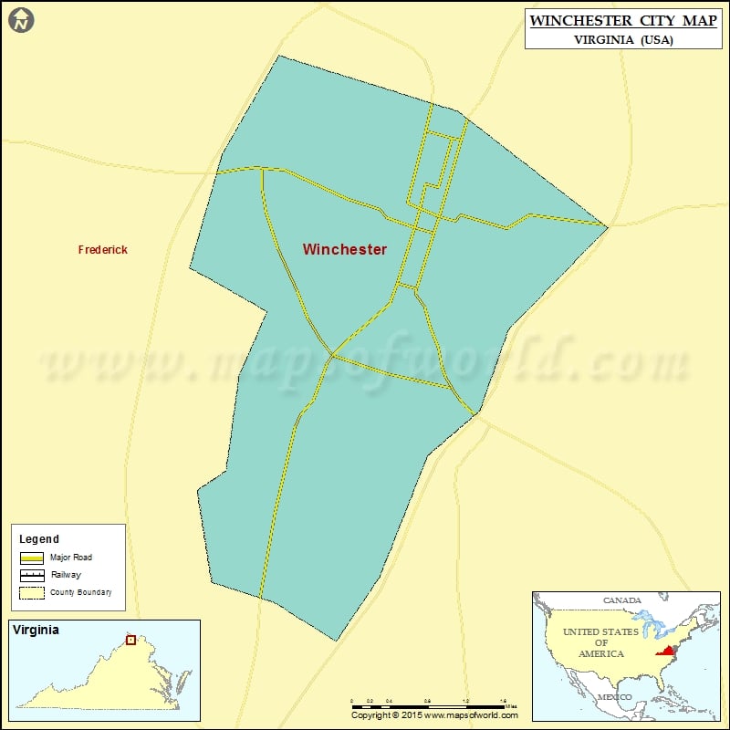Winchester City Map
