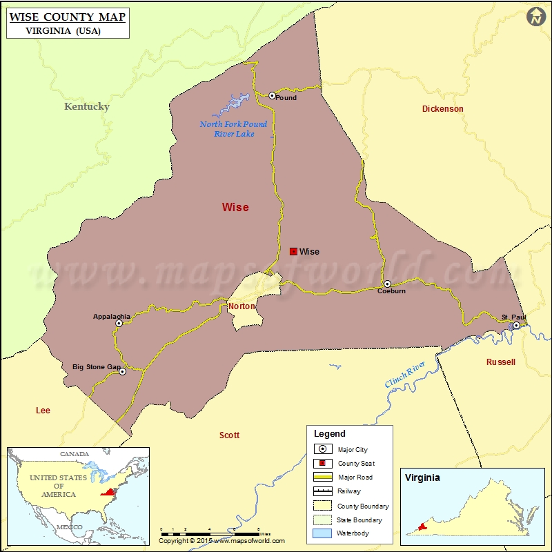 Wise County Va Map Wise County Map – Usa States