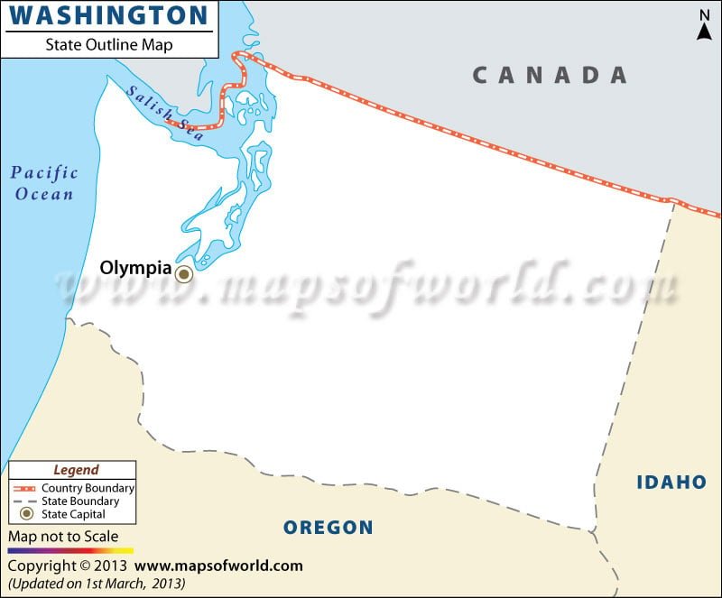 Blank Map of Washington State