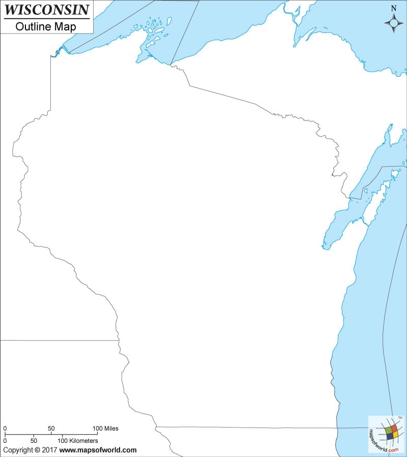 Blank Map of Wisconsin