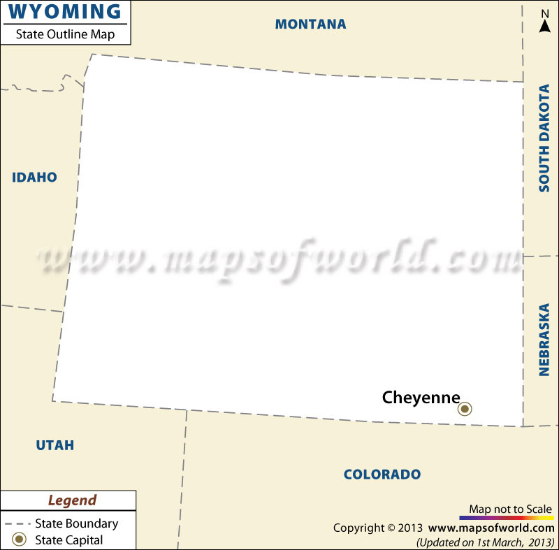 Wyoming Map Outline | Blank Map of Wyoming