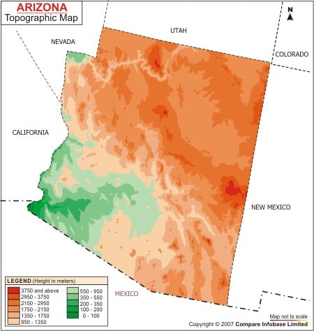 Arizona Topographic Map