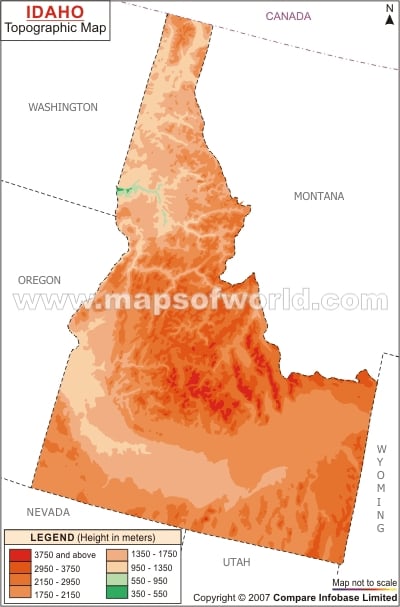 Idaho Topographic Map