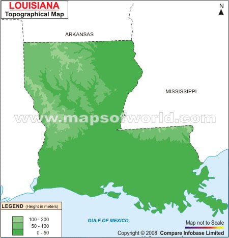 Louisiana Topographic Map