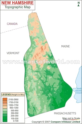 New Hampshire Topographic Map