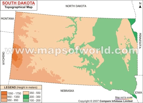 South Dakota Topographic Map
