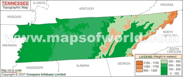 Tennessee Topographic Map