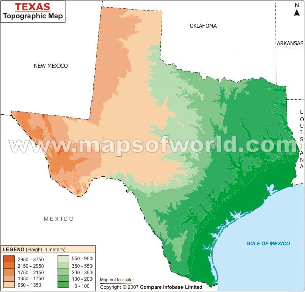 Texas Topographic Map