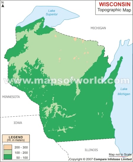 Wisconsin Topographic Map
