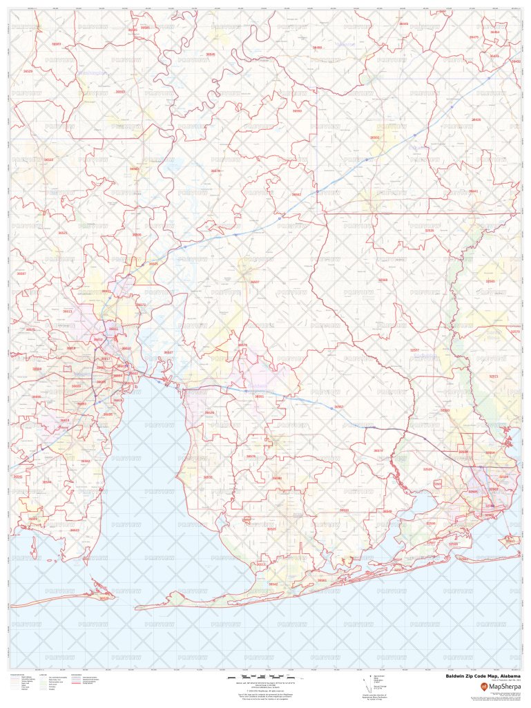 Baldwin Zip Code Map, Alabama | Baldwin County Zip Codes