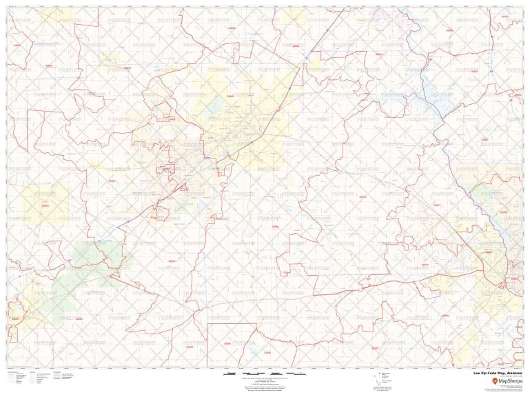 Lee County Zip Code Map Large 2089