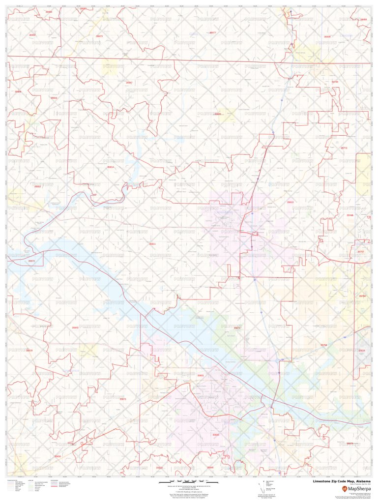 Limestone Zip Code Map, Alabama Limestone County Zip Codes