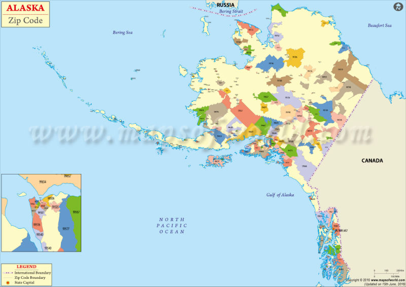 Alaska Zip Code Map